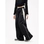 Rosesand - Low Waist Color-Block Loose-Fit Wide-Leg Sweatpants