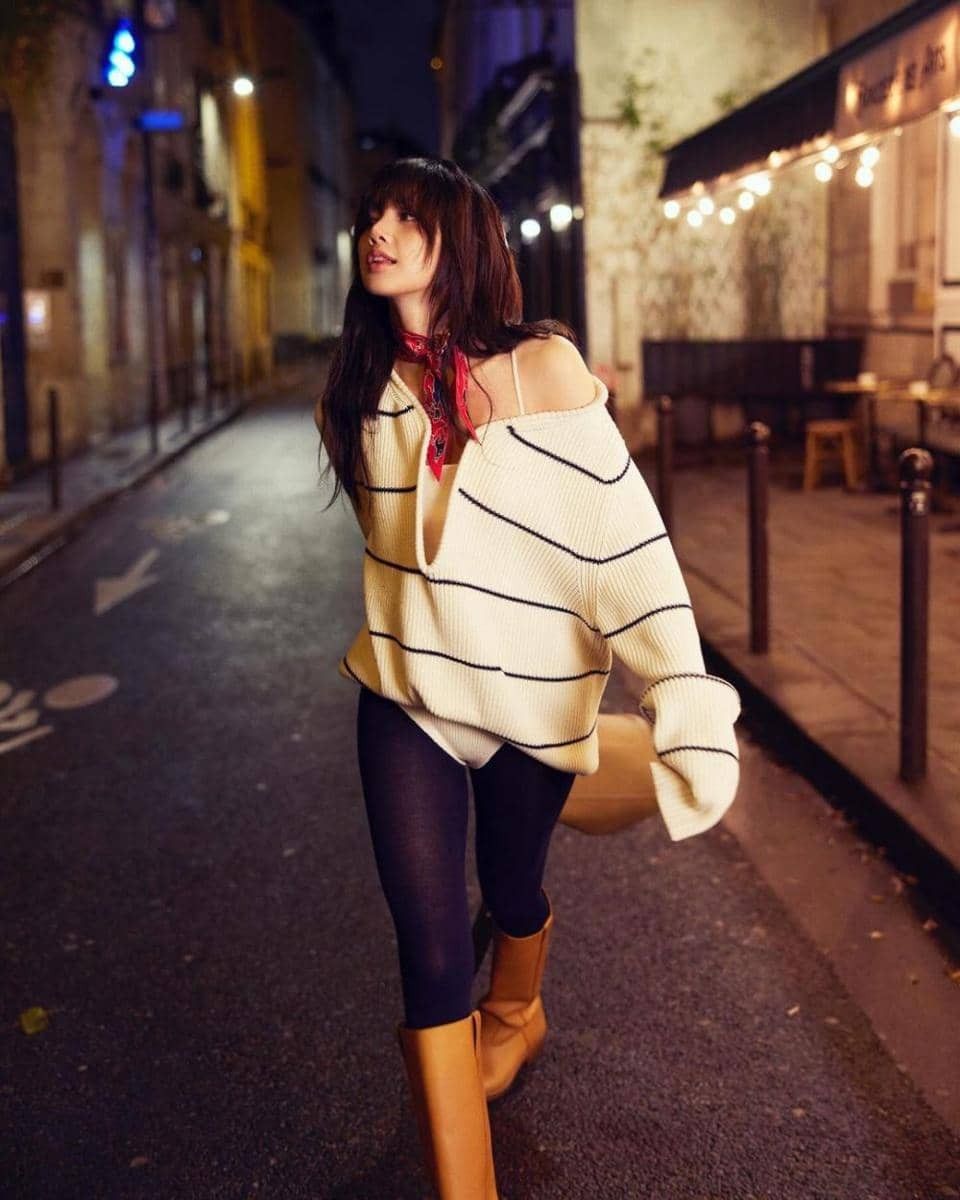Cardigan & Dress — Korean Street Style