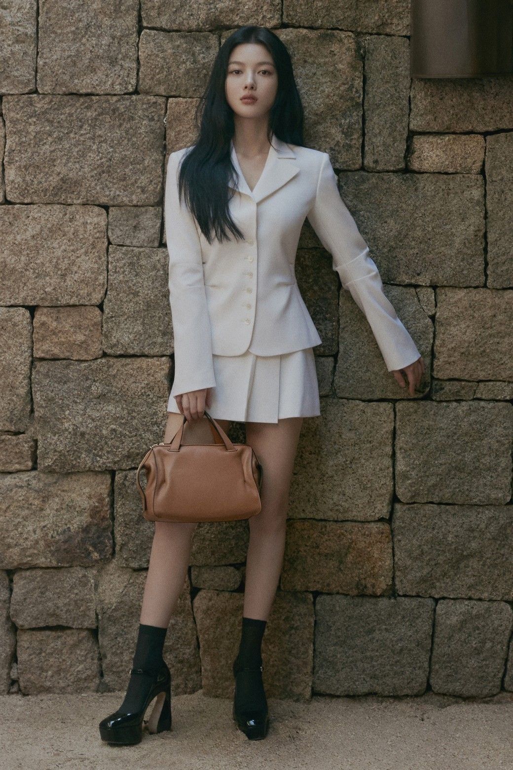 Cardigan & Dress — Korean Street Style