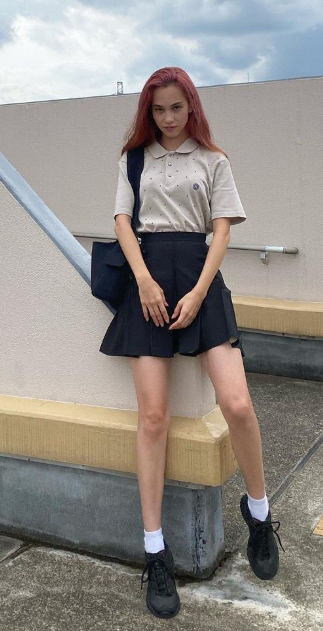 Cardigan & Mini Skirt — Korean Street Style