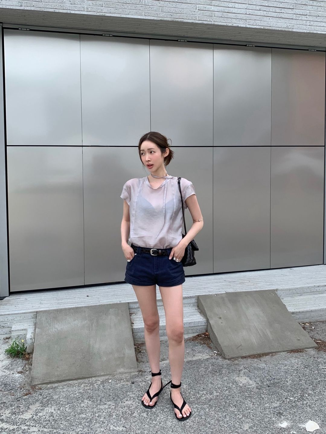 Cardigan & Mini Skirt — Korean Street Style