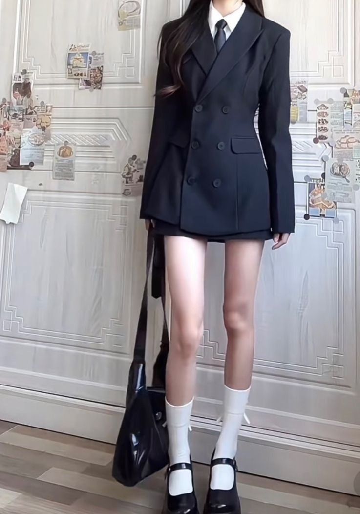Cardigan & Mini Skirt — Korean Street Style
