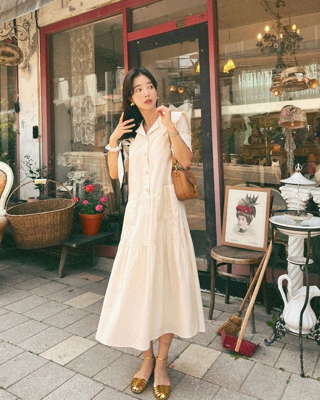 Cardigan & Skirt — Korean Street Style