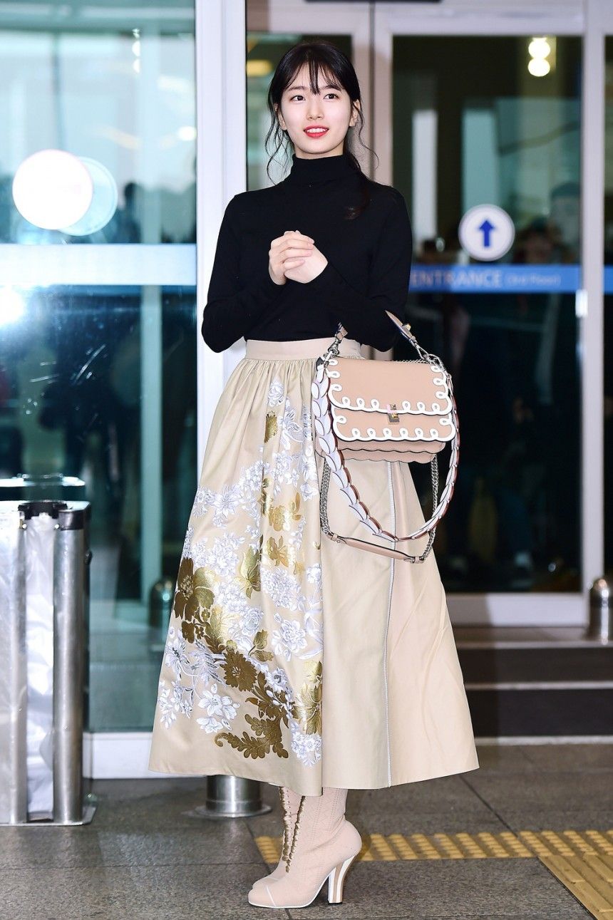Cardigan & Skirt — Korean Street Style