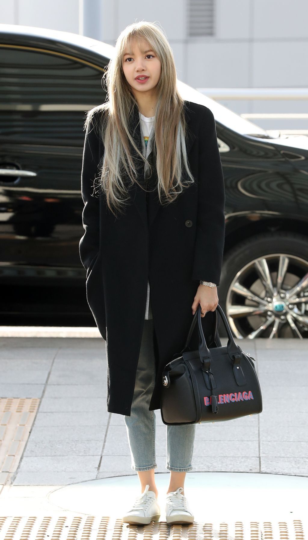 Cardigan & Sweatpants — Korean Street Style