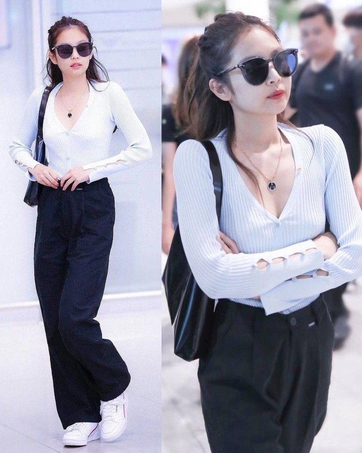 Cardigan & Sweatpants — Korean Street Style