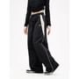 Rosesand - Low Waist Color-Block Loose-Fit Wide-Leg Sweatpants