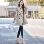 Acoustic Rain - Plain Double-Breasted Trench Jacket