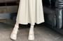 Mikiko - High-Rise Pleated Midi A-Line Skirt